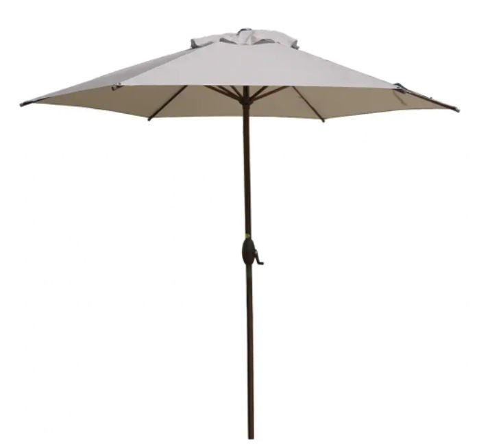 Brown Patio Umbrella Base with Hidden Wheels 86 lbs 